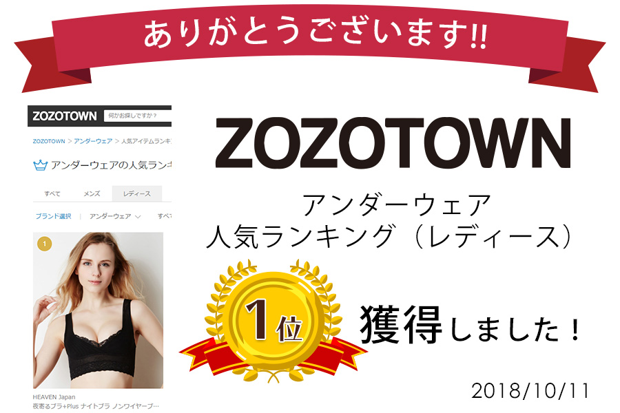 ZOZOTOWNアンダーウェア人気ランキング1位獲得しました
