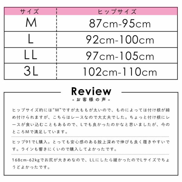 自分の年齢や体形に合ったベストサイズをはきましょう