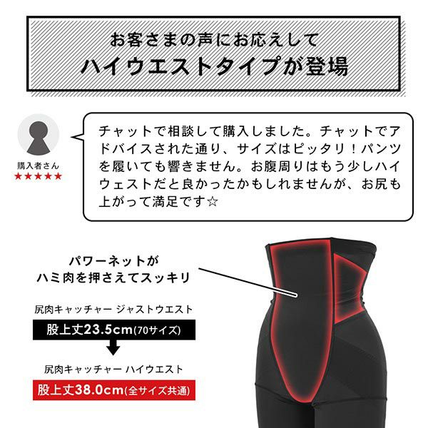 お客様の声にお応えしてハイウエストタイプが登場！